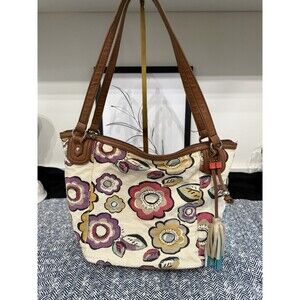 Relic by Fossil Canvas Flower Multicolor Shoulder Bag Purse Women’s Summer Bag
